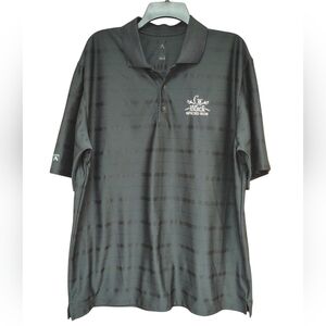 EUC Antigua Men's Dri-Fit L Black Polo Shirt (Captain Morgan's Rum) Size XL